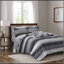 Ensemble de courtepointe 6 pièces pour lit simple 6 pièces avec draps en coton, noir