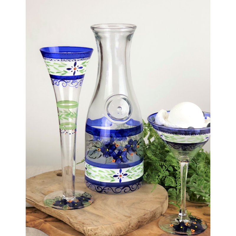 Barcelona Blue  Salters Champagne Flute