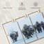 Bisons dans le parc national de Yellowstone sur toile, ensemble de 3 pièces-92763762