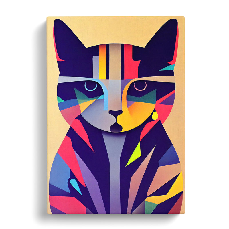 Cat Abstract Vol.4 - Wrapped Canvas, 60cm H x 40cm W x 3cm D
