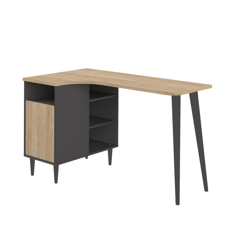 Brianne Nook L-Shape Secretary Desks, Black