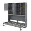 Lit escamotable simple peu encombrant avec armoire suspendue et tablettes personnalisées-1921383795