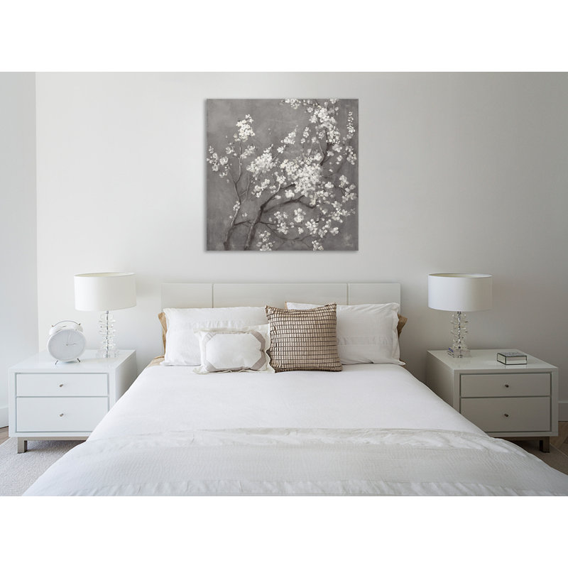 « i », impression sur toile White Cherry Blossoms, H 48 po x l 48 po x P 1,5 po
