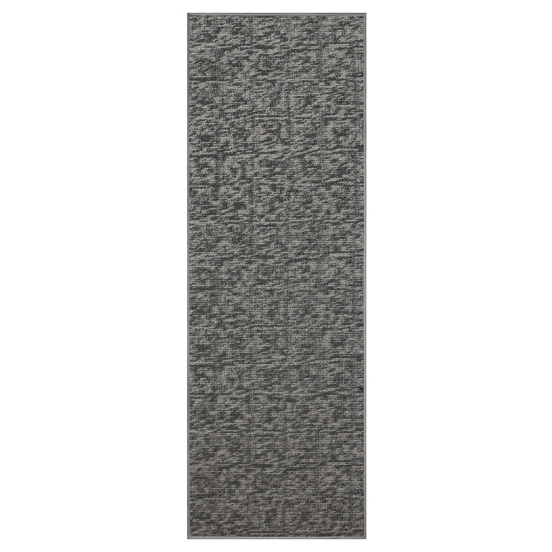Elemental Accent Rug - Grey Distressed Geometrical Print, Runner 2' x 38'