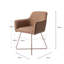 Bartly 123.19cm H Polyester Upholstered Metal Armchair-947164696-947164697