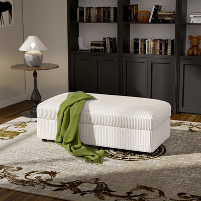 Upholstered Ottoman with Under Seat Storage