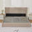 Braya Luxury Boucle Hydraulic Lift Up Storage Upholstered Platform Bed With Rounded Bolster Design,White,King-123040672-123040676