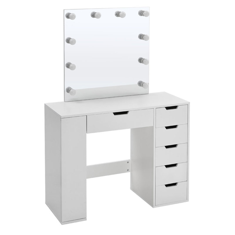 Moravian Dressing Table with LED Lighted Mirror
