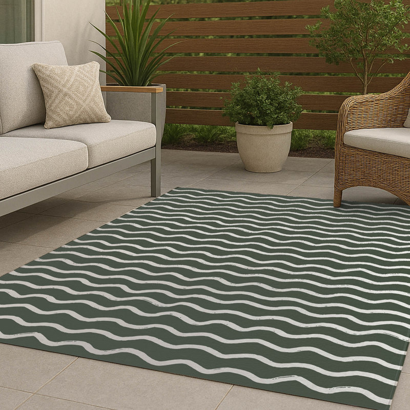 Tapis d'extérieur antidérapant Wiggle Row, Rectangle 4pi x 6 pi