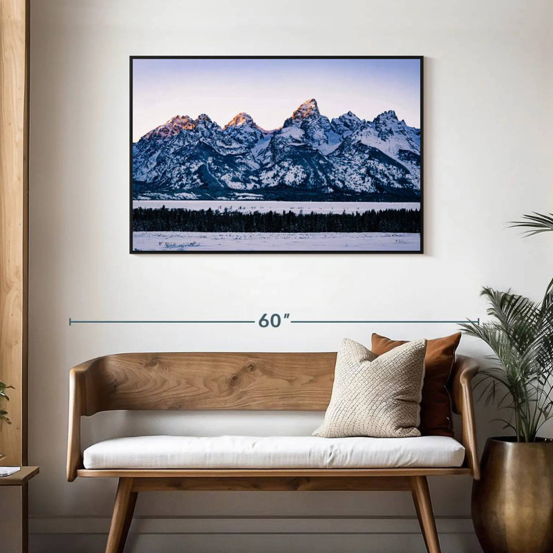 Jackson Hole Grand Teton, Cadre flottant noir, 43 po x 29 po