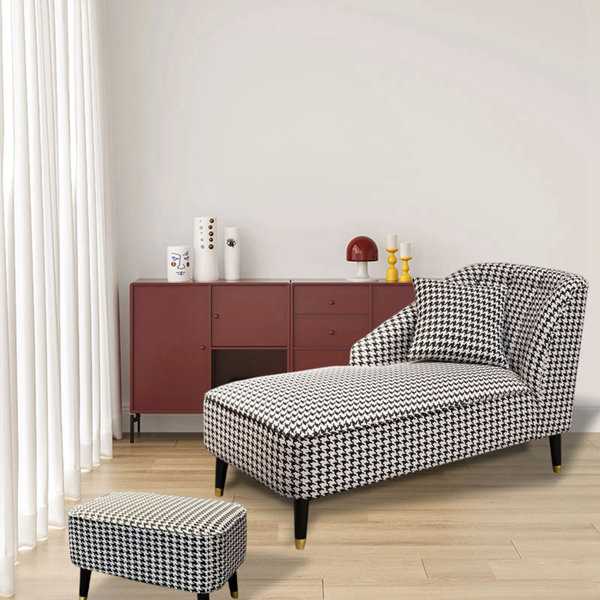 Everly Quinn Upholstered Chaise Lounge & Reviews