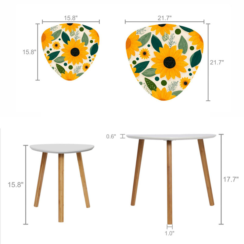 Ensemble de 2 tables basses gigognes Triangle