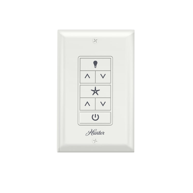 White Satin 3-Toggle Fan Wall Control with PVC Plate
