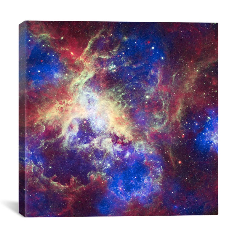 Art sur toile Lenworth and Space Tarantula Nebula (Spitzer Space), H 26 po x l 26 po x P 1,5 po