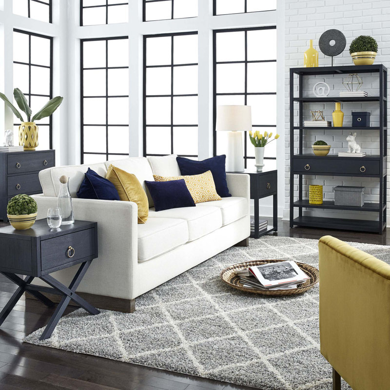 Ballentine 39'' Accent Bookcase, Navy Blue