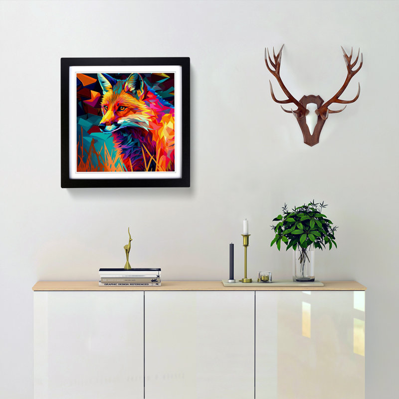 Single Picture Frame Print on Wood, Black