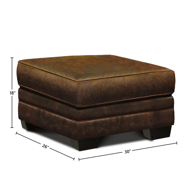 Cordova Leather Ottoman
