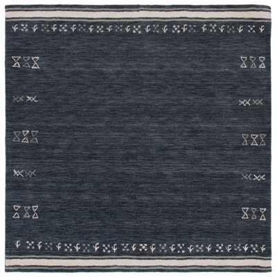 Santiago Charcoal Handmade Wool Geometric Rug