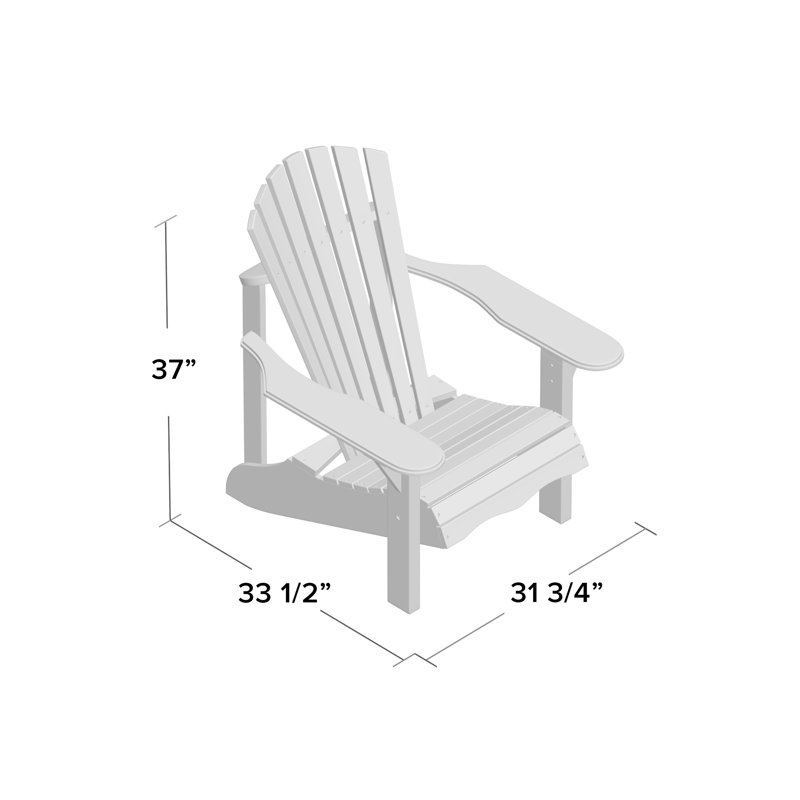 Chaise Adirondack en bois massif Boothe
