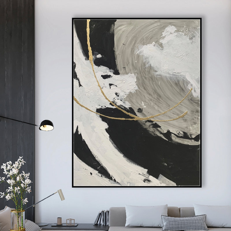 Via Orla Canvas Print Artwork , 107cm H x 100cm W, Black