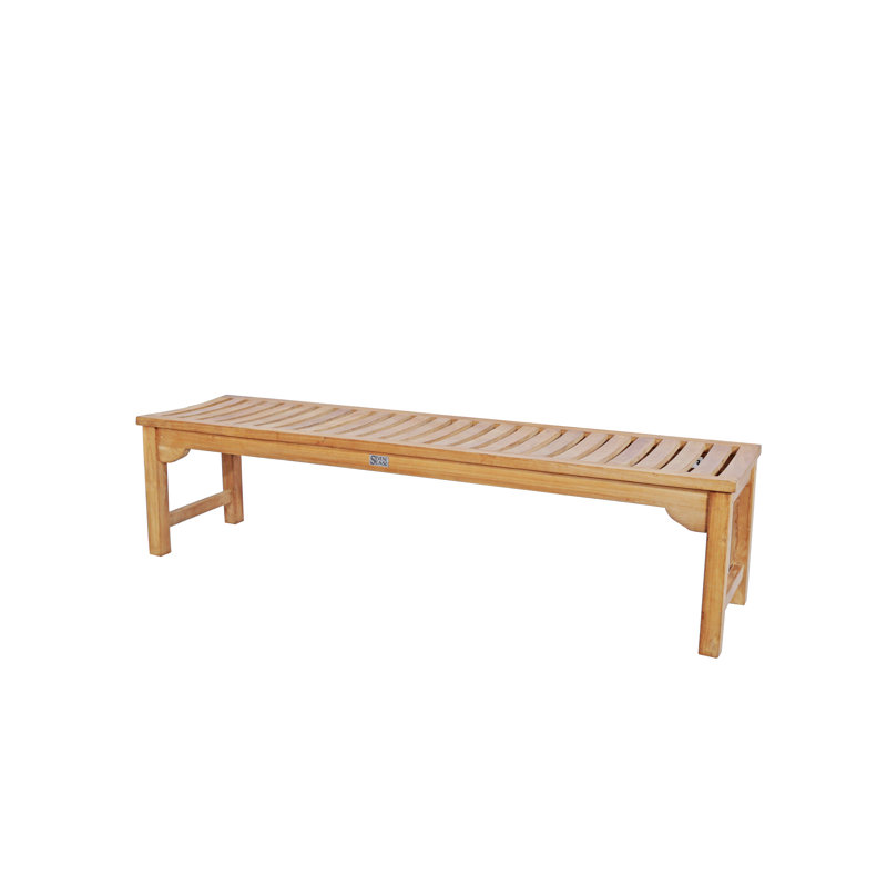 Teak Wood Curved Spa Shower Bench 71"