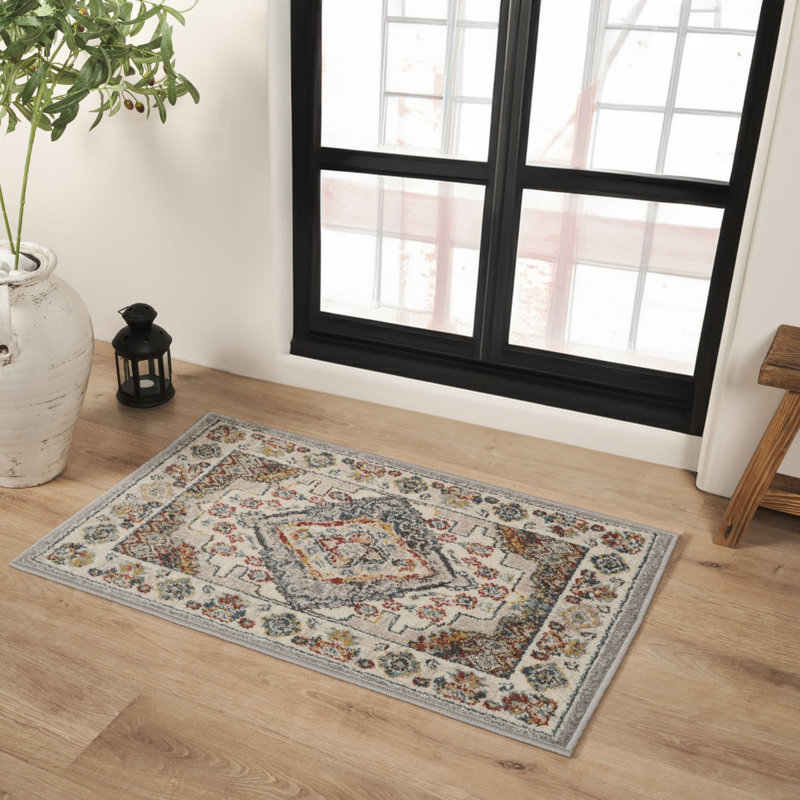 Beyanka Floral Machine Tufted Area Rug, Rectangle 200 x 275 cm