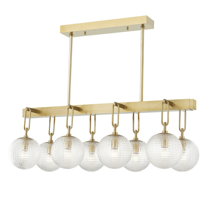 Jewett 8 - Light Pendant, Aged Brass