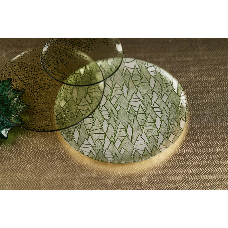 Plateau en verre Everly Quinn Nakita, Vert