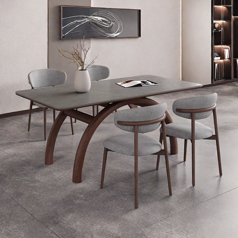 Table à manger rectangulaire moderne et chaise, H 29,5 po x L 55,1 po x l 31,4 po
