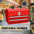 Portable Tool Box-2 Drawer Storage Toolbox with Lockable Metal  Latches for Workshop Repair