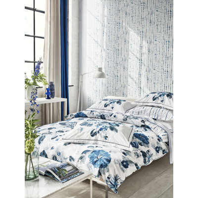 Designers Guild Indigo Flower Indigo 200 Thread Count Bedset