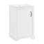 Meuble-lavabo de 20 po avec lavabo, armoire de salle de bain avec porte à fermeture douce, support de rangement et tablette réglable, blanc