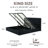 Raania Hydraulic Lift Up Storage  Upholstered Wingback Bed -457524856-453198352