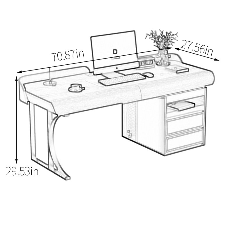 Ehrhardt, 29.53" H x 70.87" W x 27.56" D