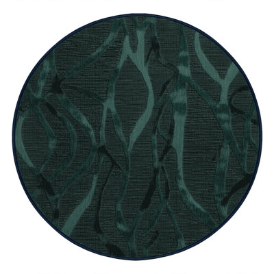 Tapis bleu abstrait lavable à la machine