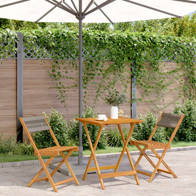 Putscher 2 - Person Square Solid Wood Patio Dining Set