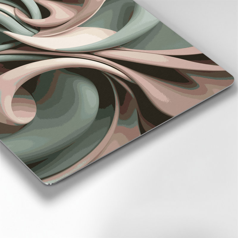 Art mural gris Biomorphic Abstraction 86, H 11 po x l 14 po
