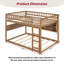 Lit plateforme double en bois massif avec tablettes, lumières à changement de couleur et panneau perforé-1182242765