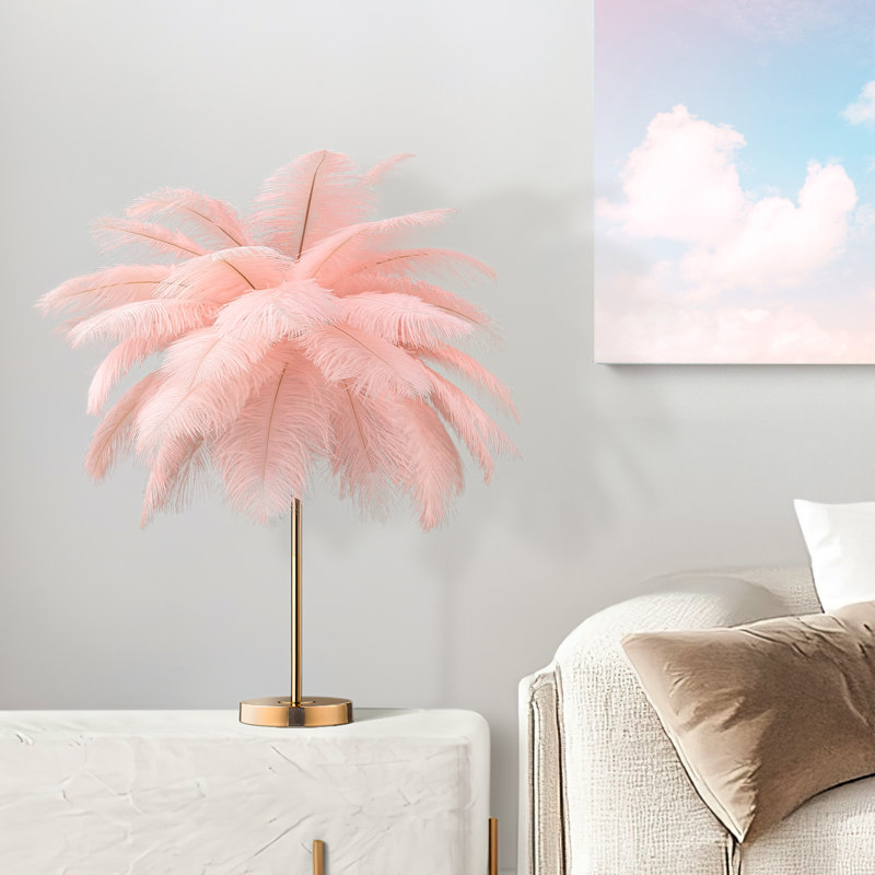 Allyson Metal Table Lamp, Pink