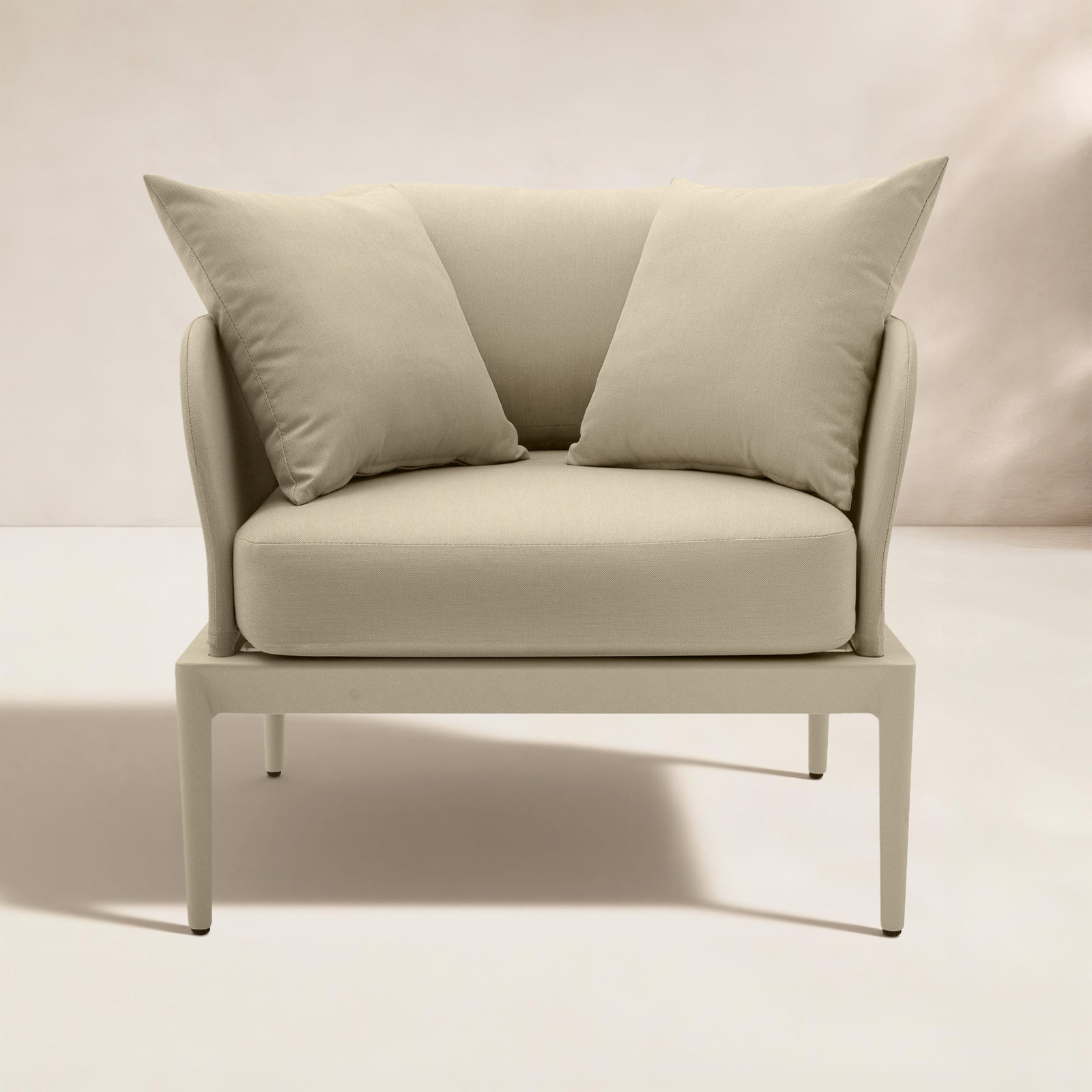 Idda Aluminum Outdoor Lounge Chair, Taupe