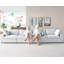 Canapé modulaire rembourré en duvet l 114 po Wynnie-709389940