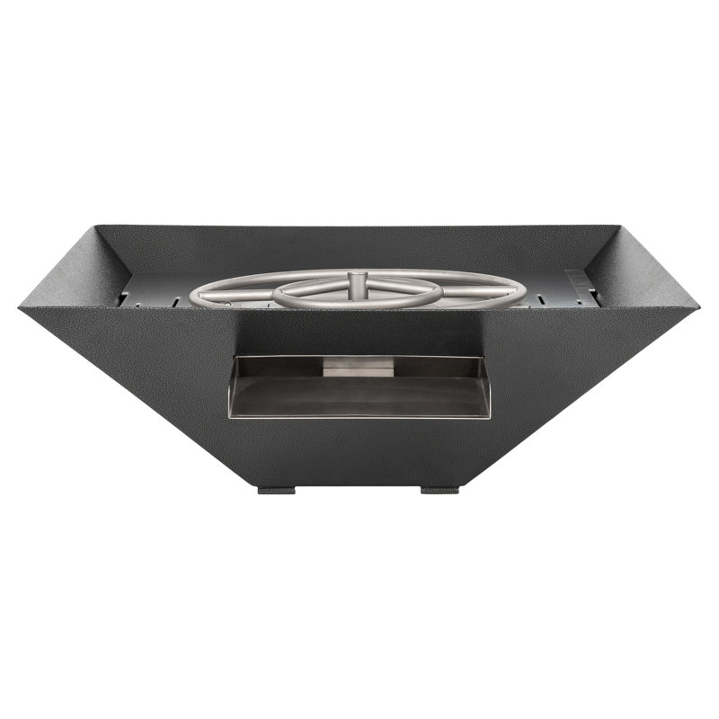 Bol à feu et à eau Aura en aluminium de 81 cm, Gaz naturel, Brun