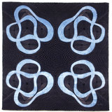 Karim Rashid - 'Fusion Blue' Rug 6' X 6'