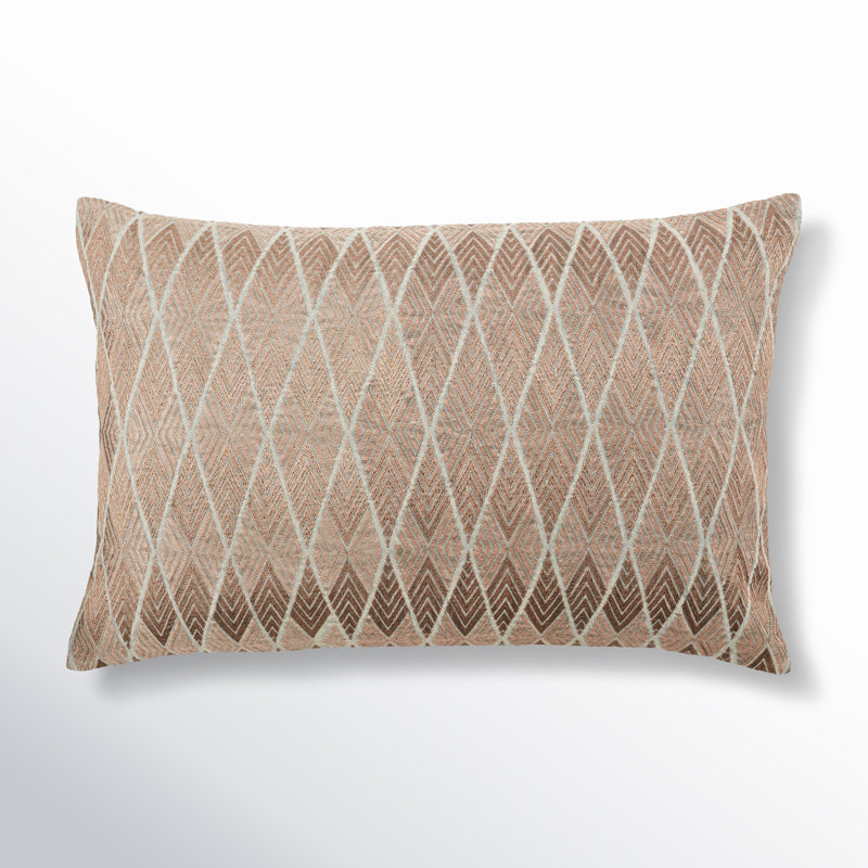 Lexington Geometric Cotton Blend Pillow Cover, Bronze/Gray, Pillow Cover Only - No Insert