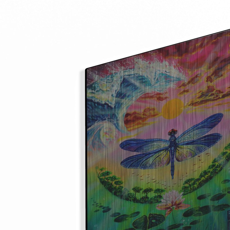 "Dragonfly" par Jan Kasparec sur métal, H 16 po x l 12 po