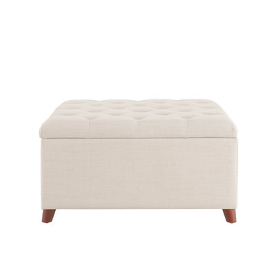 Gotelind Natural Square Storage Ottoman