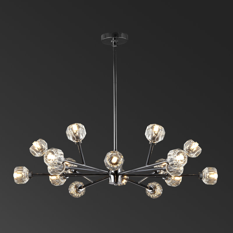 Elizabelle 18 - Light Chandelier, Black