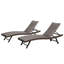 Chaise longue d'extérieur en osier 2 pièces