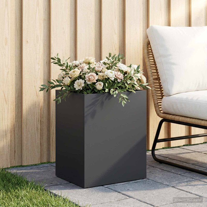 Planter Box, 20cm H x 100cm W x 100cm D, Stainless Steel