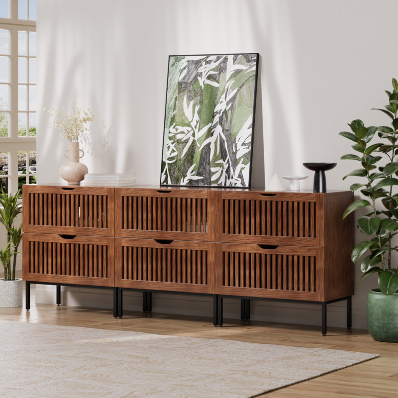 Storage Cabinet,83" Farmhouse Buffet Cabinet With Metal Base And Storage Cabinets,sideboard Coffee Bar Cabinet For Kitchen,dining Room,living Room,brown